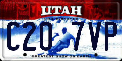 UT license plate C207VP
