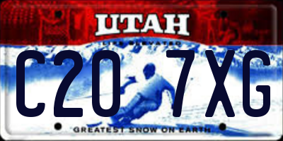 UT license plate C207XG