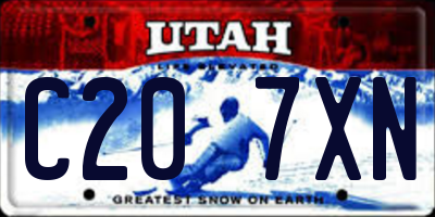 UT license plate C207XN
