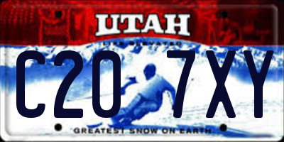 UT license plate C207XY