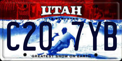 UT license plate C207YB