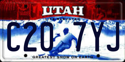 UT license plate C207YJ