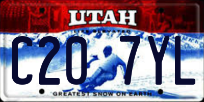 UT license plate C207YL