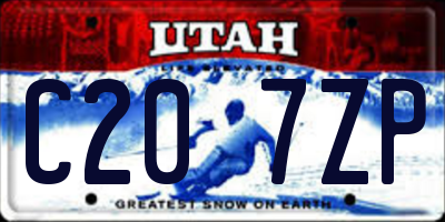 UT license plate C207ZP