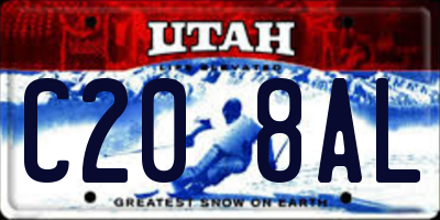 UT license plate C208AL