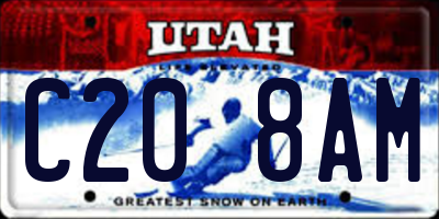 UT license plate C208AM