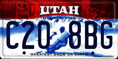 UT license plate C208BG