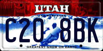 UT license plate C208BK