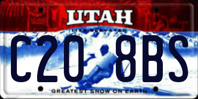 UT license plate C208BS