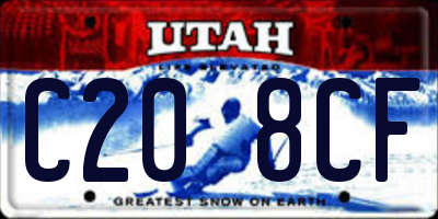 UT license plate C208CF
