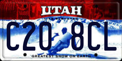 UT license plate C208CL