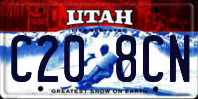 UT license plate C208CN
