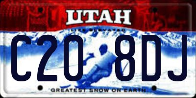 UT license plate C208DJ