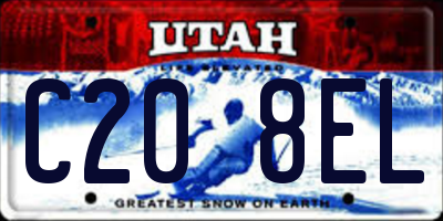 UT license plate C208EL
