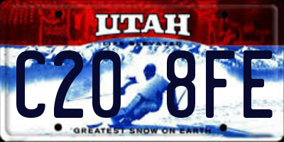 UT license plate C208FE