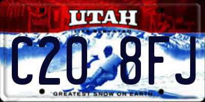 UT license plate C208FJ