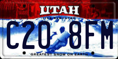 UT license plate C208FM