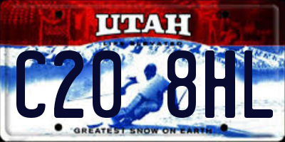 UT license plate C208HL
