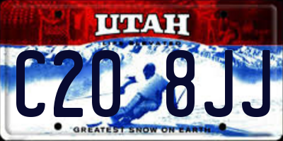 UT license plate C208JJ