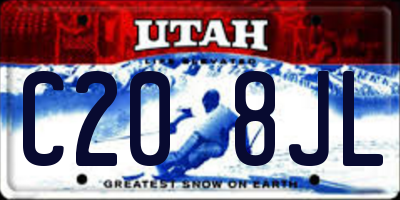 UT license plate C208JL