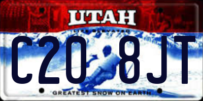 UT license plate C208JT