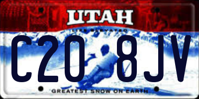 UT license plate C208JV