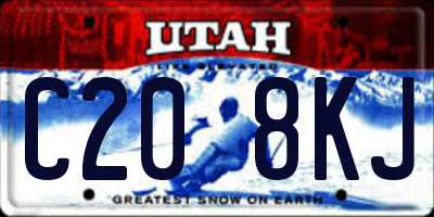 UT license plate C208KJ