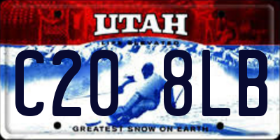 UT license plate C208LB