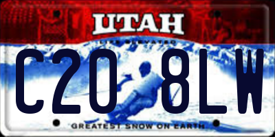 UT license plate C208LW