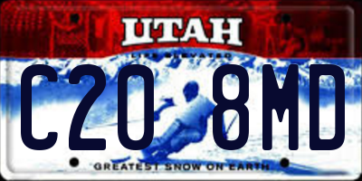 UT license plate C208MD