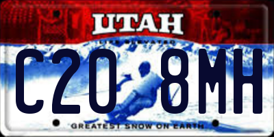 UT license plate C208MH