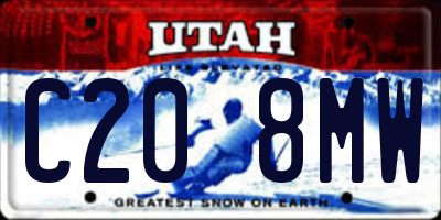 UT license plate C208MW