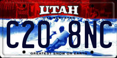 UT license plate C208NC