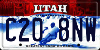 UT license plate C208NW