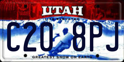 UT license plate C208PJ