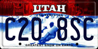 UT license plate C208SC