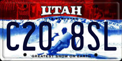 UT license plate C208SL