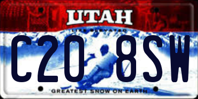 UT license plate C208SW