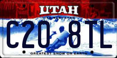 UT license plate C208TL