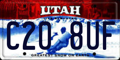 UT license plate C208UF