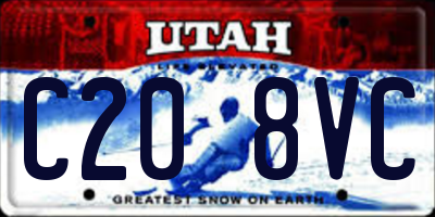 UT license plate C208VC