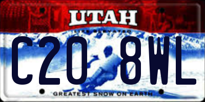 UT license plate C208WL