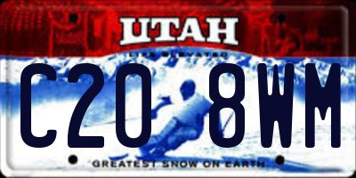 UT license plate C208WM