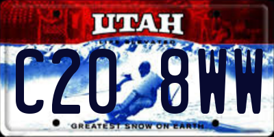 UT license plate C208WW