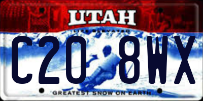 UT license plate C208WX