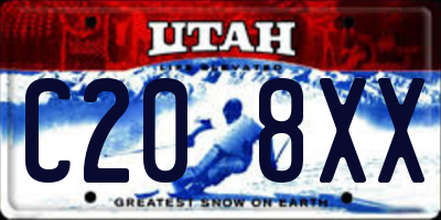 UT license plate C208XX
