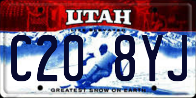 UT license plate C208YJ