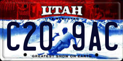 UT license plate C209AC