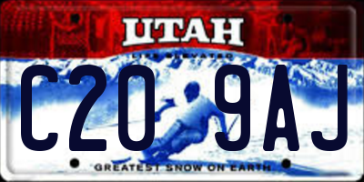 UT license plate C209AJ