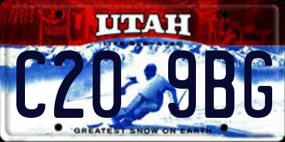 UT license plate C209BG